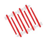 VINTORKY 8pcs Dual Head Denture Cleaning Brush Travel Friendly Dual Function Oral Cleaner Tool for Comprehensive Denture Care Durable Design for Easy Cleaning of Hard to Reach Areas