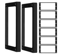VINTORKY 8pcs Electric Guitar Humbucker Pickup Mounting Ring Frame with Curved Slant Edge, Black Plastic Material, 4x1.8x0.3 Inches, Practical Pickup Frame for Live Performances and Meeting
