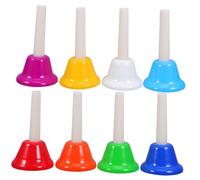 VINTORKY 8pcs Hand Bell Set Colorful Musical Instruments Jingle Bells for Toddlers Music Education Tool