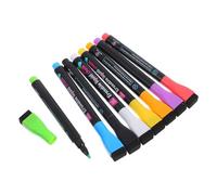 VINTORKY 8pcs Magnetic Dry Erase Whiteboard Marker Pens with Fine Thin Tip and Eraser Cap, Smooth Writing Assorted Colour Pens for Office and Meetings Use