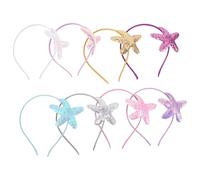 VINTORKY 8pcs Marine Animal Hair Hoops Sea Star Headbands Multi-color Seastar Decor Headdress for Party Hair Accessories Random Color