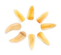 VINTORKY 8pcs Medium Size Guzheng Finger Picks Double Groove Buffalo Horn Guzheng Nails for Practice and Performance Finger Protectors