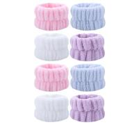 VINTORKY 8pcs Portable Spa Wristbands for Face Washing, Soft Cloth Towel Wristbands Practical Waterproof Design, Comfortable and Fashionable Wrist Washbands for Daily Skincare Use