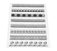 VINTORKY 8pcs PVC Crafting Stamp Set with Variety of Patterns for Versatile Applications, for Contracts and Documents, DIY Scrapbooking and Card Making