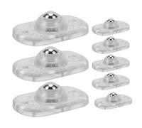 VINTORKY 8pcs Self Adhesive Mini Caster Wheels for Sofas and Bookcases, Abs and Steel Material with Easy Installation and Flexible Direction, for Kitchen and Living Room Furniture