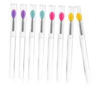 VINTORKY 8pcs Silicone Lip Brush with Lids Reusable Portable Lipstick Applicators for Smooth Color Application Easy to Clean and Carry Soft Makeup Supplies