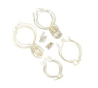 VINTORKY 8pcs Stainless Steel Wire Clamp Buckles for Glass Storage Jars Airtight Spring Loaded Lid Fasteners Wide Mouth Replacement Clips for Kitchen Canning and Food Preservation
