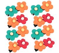 VINTORKY 8pcs Tiny Hair Clips Flower Small Hair Clips for Daily Use Special Occasions