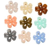 VINTORKY 9pcs Flower Shape Hair Claw Clips for Women Delicate Barrettes for Girls Fluffy Hair Accessory Jaw Clips