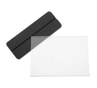 VINTORKY A6 Horizontal Acrylic Sign Holder with Black T-shape Base, 150x100mm Poster Holder for Tabletop Display, Plastic Menu Stand and Desktop Document Display for Office, Business,