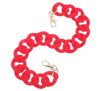 VINTORKY Acrylic Purse Chain Strap Red Matte Finish Adjustable Handbag Handle Replacement for DIY Bags and Clutches, Sturdy Red Acrylic Chain for Women’s Wallets and Craft Projects