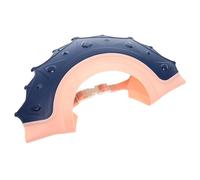 VINTORKY Adjustable Blue Shower Hat and Babies, Plastic Shampoo Shield with Aging Resistant Material and Back Strap, Lovely Hair Wash Cap for Bath Time Protection