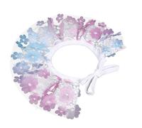 VINTORKY Adjustable Lace Pet Collar for Dogs and Cats, Lightweight Polyester Material with Comfortable Fit, Beautiful Design for Festival Parties and Special Occasions
