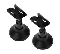 VINTORKY Adjustable Microphone Holder round Base Easy to Clean Microphone Stand 2pcs Desktop Mic Stand Black Plastic Material for Podcast and Public Speaking Events for Live