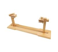 VINTORKY Adjustable Wooden Cross Stitch Frame Stand with Iron Support, Lightweight and Easy Assembly Embroidery Shelf for Table, Compatible with Square Round Embroidery Hoops, for Cross