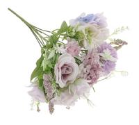 VINTORKY Artificial Rose Flower Bouquet Maintenance-free and Never Wilts with 7 Branches Made of Silk Cloth and, Realistic Lifelike Faux Roses for Party and Home Decoration