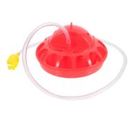 VINTORKY Automatic Chick Feeder Hanging Chicken Feeder Plastic Red for Poultry and Chick Easy to Fill Holds Dry and Wet Food Prevents Food from Getting Dirty