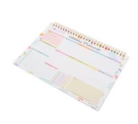 VINTORKY B5 Weekly Planner Notepad Spiral Bound Paper Iron Double Wire Binding Work Hours Tracker for School and Office, Weekly Planning Pad