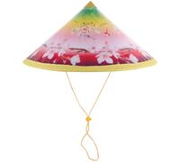 VINTORKY Bamboo Cone Hat for Stage Performance and Garden Use, Practical Asian Woven Hat with Long Time Use, Fancy Dress Accessory for Traditional Chinese Costume