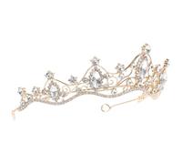 VINTORKY Baroque Rhinestone Bridal Headband Hair Accessories for Brides Elegant Wedding Headpiece with Waterdrop Design for Birthday Party and Performance Decoration