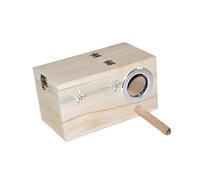 VINTORKY Bird Parrot Holder Wooden Nesting Box for Songbirds Middle Size Cat-Proof Reinforced Panels Suitable for Window Bird Watching