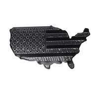VINTORKY Black Aluminum Car Emblem Sticker with 3d American Flag Pattern, Ornamental and Scratch-hiding Decal for Toolbox and Atv Vehicle Decoration