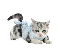 VINTORKY Blue Cotton Cat Suit for Kitten and Cat, Comfortable Surgical Onesie to Stabilize the Body, Lightweight Pet Clothes for Post Surgery