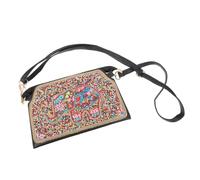 VINTORKY Boho Crossbody Bag for Women Lightweight Handmade Elephant Pattern Purse with Beaded Details and Pu Cloth Material for Year-round Use at Dinner and Events