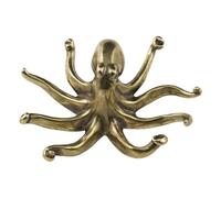 VINTORKY Brass Octopus Statue Desktop Octopus Shaped Decor Good Stability Not Easy to Knock over Creative Delicate Chic Design Home Office Decoration