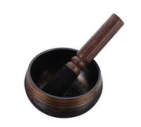 VINTORKY Buddha Sound Bowl Decorative Meditation Bowl for Yoga Wooden Stick for Meditation Use as Spiritual Decor during Yoga Practice