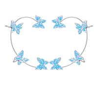 VINTORKY Butterflies Ear Bone Clip Earrings Non-piercing Copper Blue for Party Costume Accessory