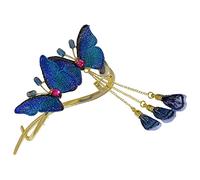 VINTORKY Butterflies Hair Clip Tassel Design Elegant Metal Hair Clamp for Women Embellishment for Events Comfortable Fit Sturdy and Stylish