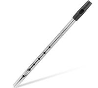 VINTORKY C Key Irish Whistle Flute High Pitch Recorder for and Adults with Silver Finish and Instruction Book - Beginner Musical Instrument for Learning and Performance