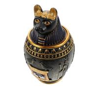 VINTORKY Canopic Jar Ornament Resin Egyptian Style Adornment Decorative Sculpture for Home Office Desk Ancient Egyptian Themed Craft