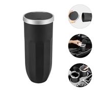 VINTORKY Car Trash Can with Lid Mini Vehicle Garbage Bin Car Cup Holder Trash Container Organizer Storage Black