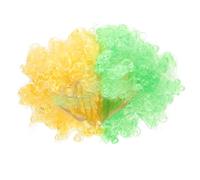 VINTORKY Carnival Clown Resistant Country Flag Afro Hair for Parties Festivals and Cosplay Fun Brazilian Flag Color Design Comfortable and Durable
