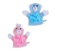 VINTORKY Cartoon Children Bath Scrubber Towels Bath Foaming Towels for Boys and Girls Quick-Drying Composite Cotton with Cartoon Design 2Pcs Pack