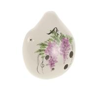 VINTORKY Ceramic 6-hole Alto F Key Ocarina for Beginners Kids Practice Wind Instrument Decorative Purple Wisteria Small Folk Musical Toy