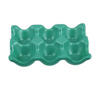 VINTORKY Ceramic Egg Tray 6 Cup Porcelain Egg Holder Storage Organizer Decorative Serveware for Countertop Fridge Dining Table, 6 Cups