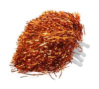 VINTORKY Cheering Pom Poms 10Pcs Handheld Metallic Props for Dance Performance and Sports Events in Copper Gold for Cheerleading Squad and Party Use