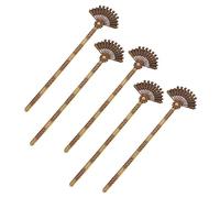 VINTORKY Chinese Alloy Fan Hair Stick Set 5pcs 158 * 42mm Bronze Retro Style Ancient Hair Accessory for Women Girls Headdress