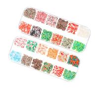 VINTORKY Christmas Nail Art Polymer Sequin Compartments Each for Festive Decor Unique Xmas Themed Manicure Accessories Easy to Use Nail Decor for Women