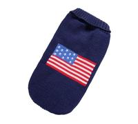 VINTORKY Comfortable Acrylic Fibers Dog Sweater with Fashion American Flag Design, Size L for Puppies, Easy to Put, for Outdoor Activities and Christmas Pet Party Clothing