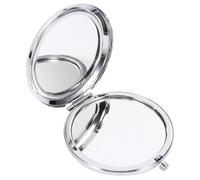 VINTORKY Compact Double Sided Folding Makeup Mirror Small Metal Handheld for Luggage and Purse Travel Pocket Cosmetic Mirror