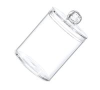 VINTORKY Cotton Bud Dispenser with Good Sealing Performance Plastic Storage Jar with Lid , Cotton Ball Organizer and Storage Jar for Bathroom Accessories