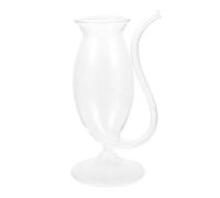 VINTORKY Creative 190ml High Borosilicate Glass Sipper Cup Base Cocktail and Wine Glassware for Party and Dining