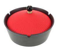 VINTORKY Creative Ceramic Ashtray with Lid for Car and Home Use, Cartoon Shape with Smooth Surface and Fire Prevention Feature, Stylish and Delicate Design Suitable for Bar or Indoor