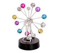 VINTORKY Creative Perpetual Motion Model Desk Adornment Balance Ball Colorful Plastic Electromagnetic Pendulum Home Decor for Science Enthusiasts and Educational Purposes