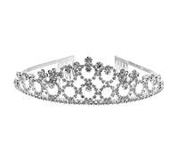 VINTORKY Crystal Rhinestone Bridal Wedding Crown Rose Gold Fascinators for Women