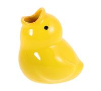 VINTORKY Cute Kawaii Duck Shape Ceramic Toothbrush Holder Unique Bathroom Decor Sturdy Easy to Clean